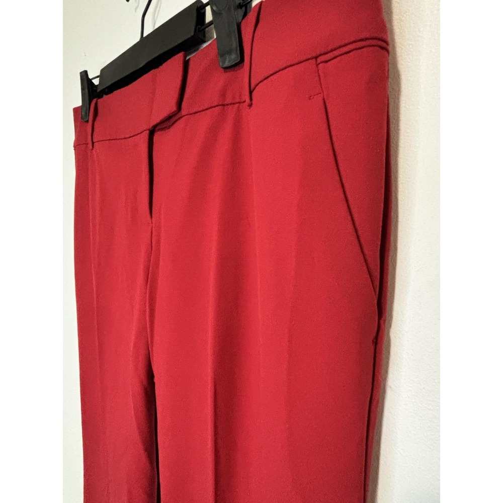 Express Pants Womens 10 Red Drew Fit Bootcut Dress Work Trousers Stretch Office